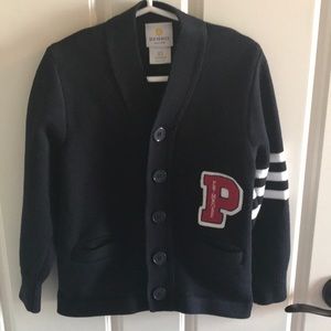 Primrose School uniform sweater - navy w/ red XS